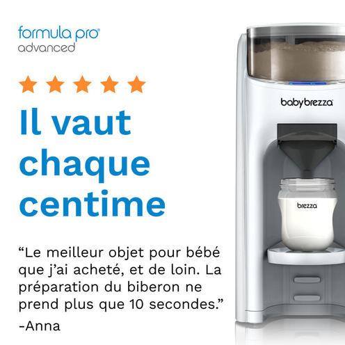 Préparateur de biberons automatique Formula Pro Advanced Blanc - BABY BREZZA