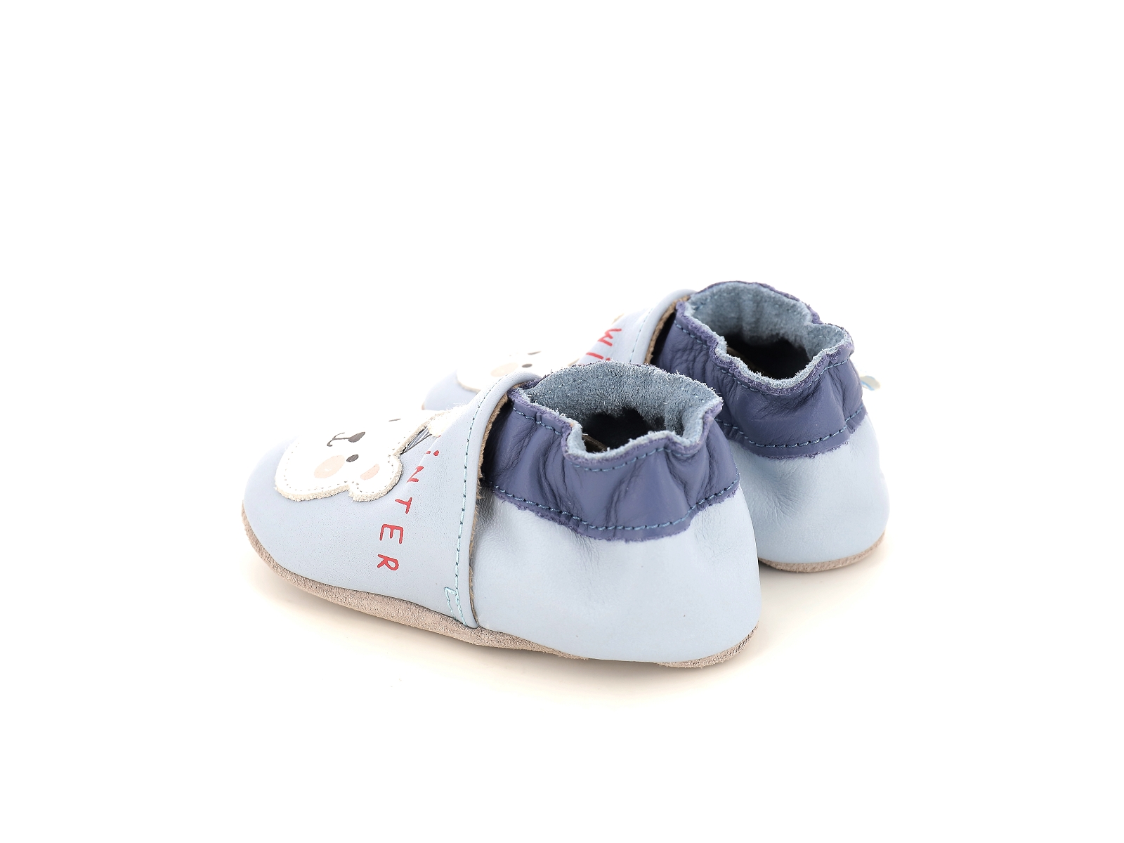 Robeez-HELLO WINTER Cuir Ciel