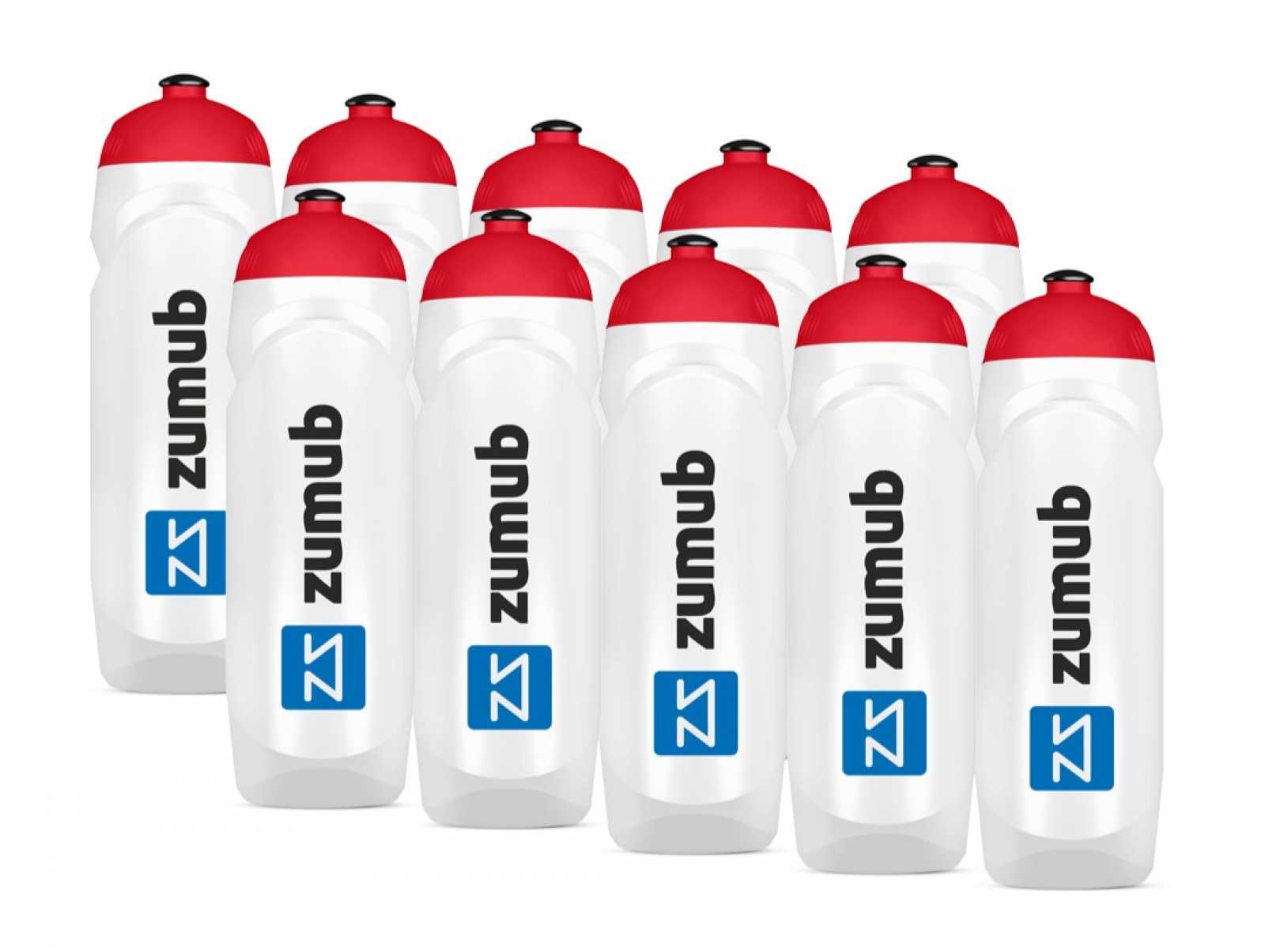 Zumub Pacote com 10 Garrafas de Água Esportivas de 750ml Azul