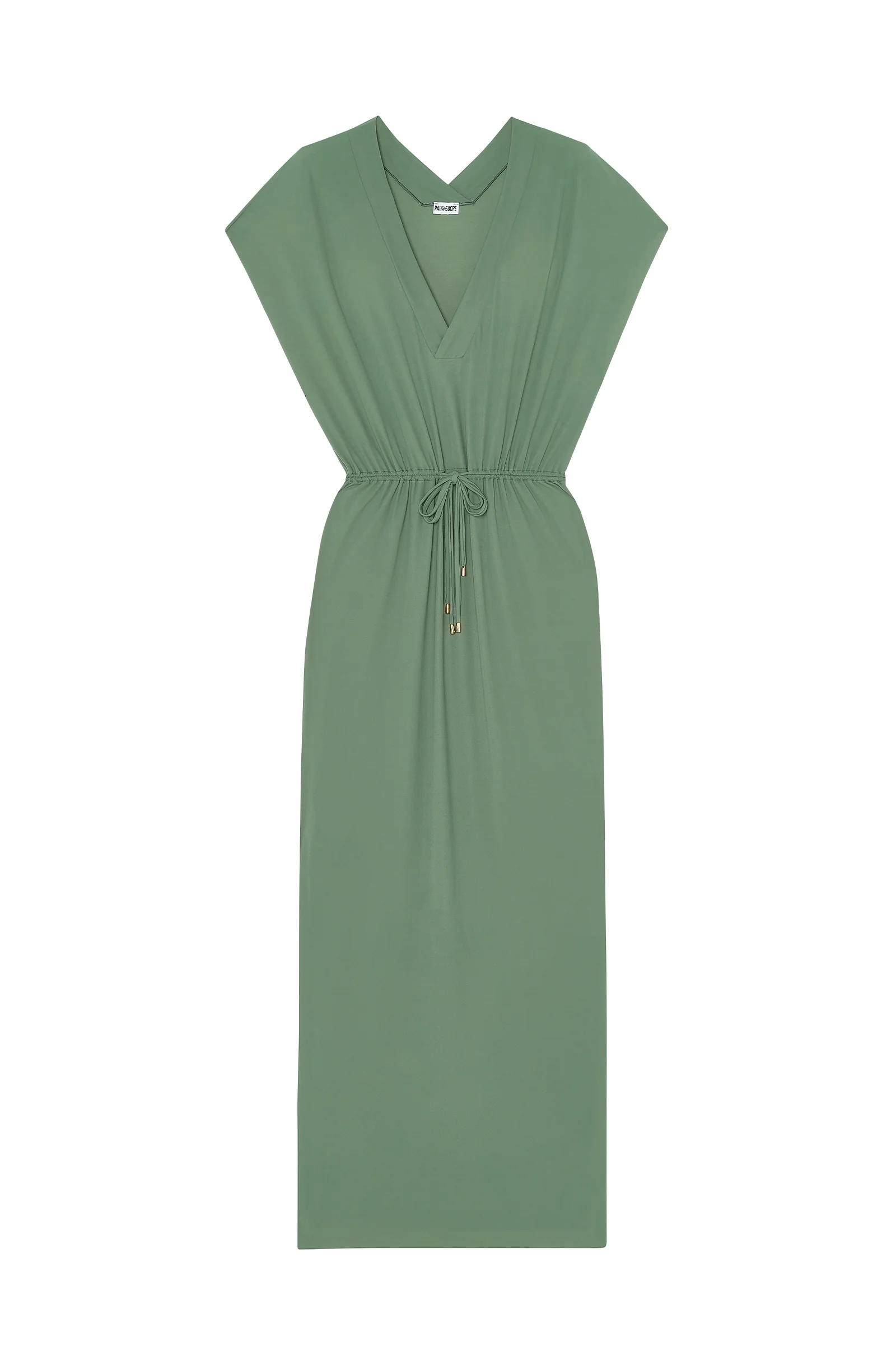 taya Longue robe ample en voile léger amande Amande