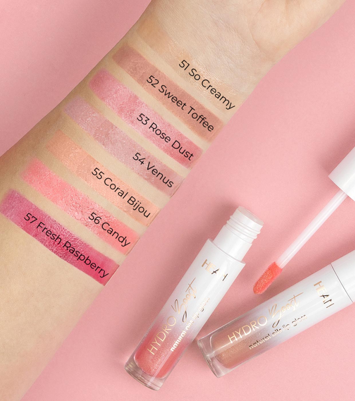 Hean - Brilho labial com óleos naturais HYDRO Boost - 53: Rose Dust
