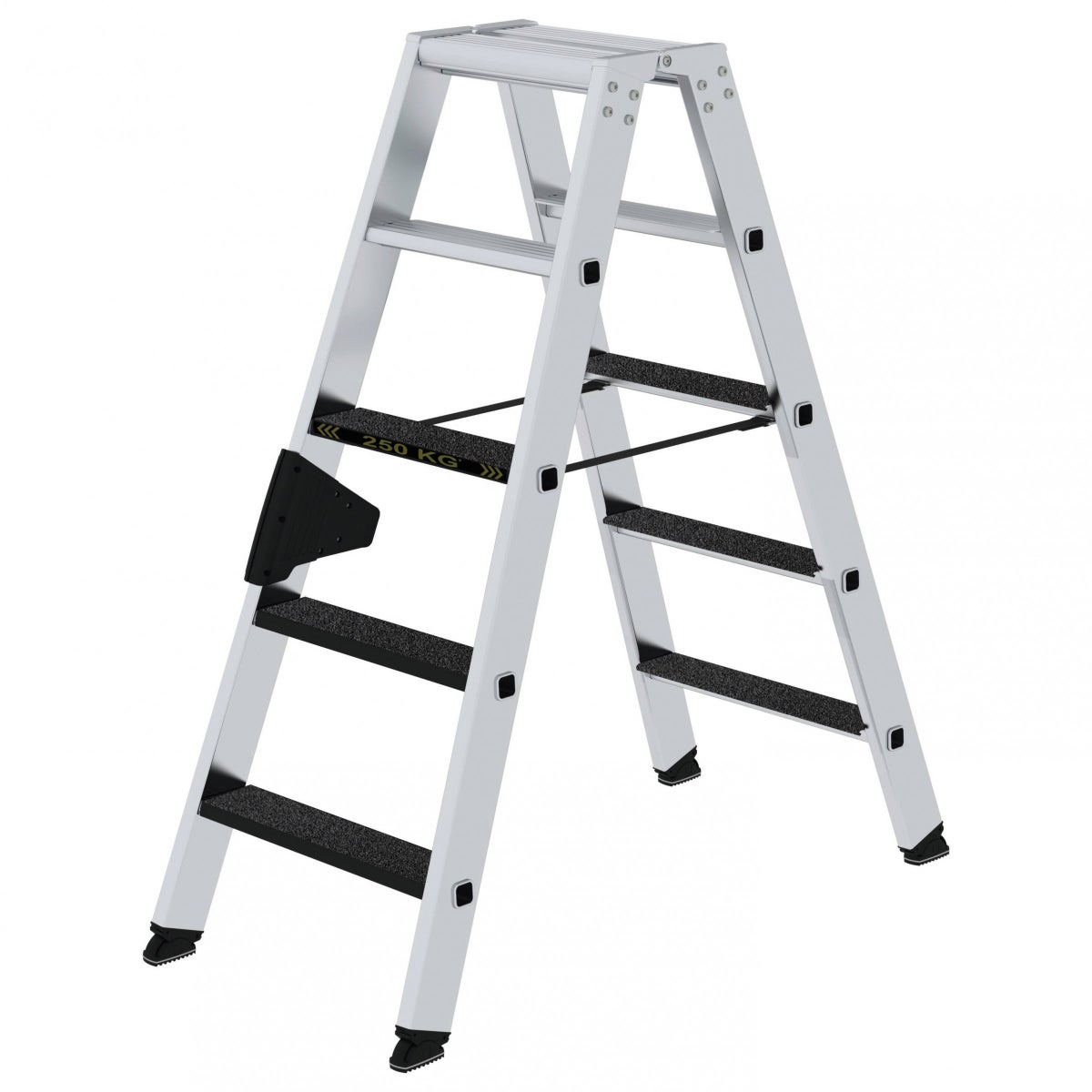 MUNK trapladder, aan beide zijden toegankelijk, met clip-trede R13, 250 kg, 5 treden