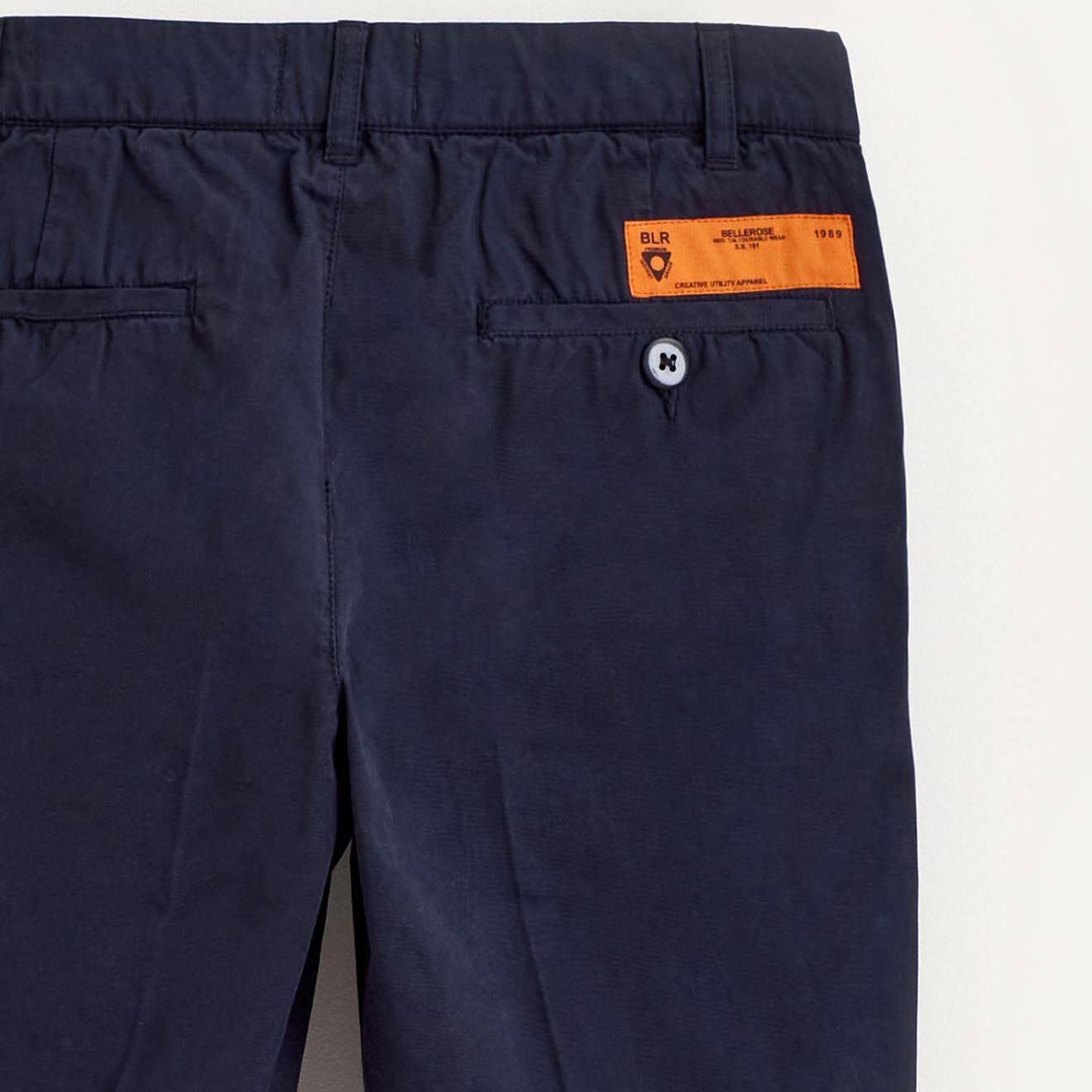 Bellerose Pantalon Chino Isaac en Toile de coton marine