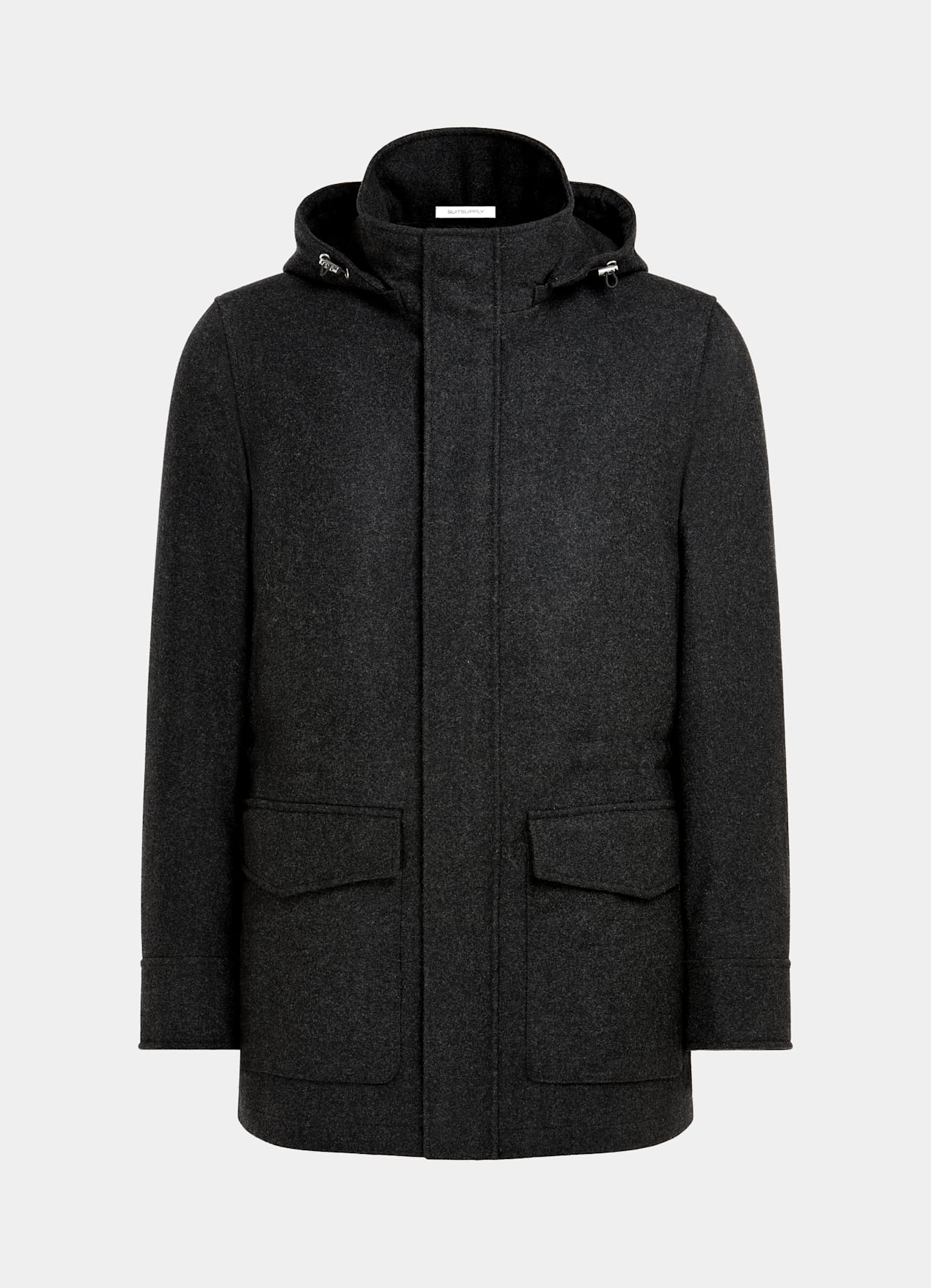 Parka rembourrée gris foncé