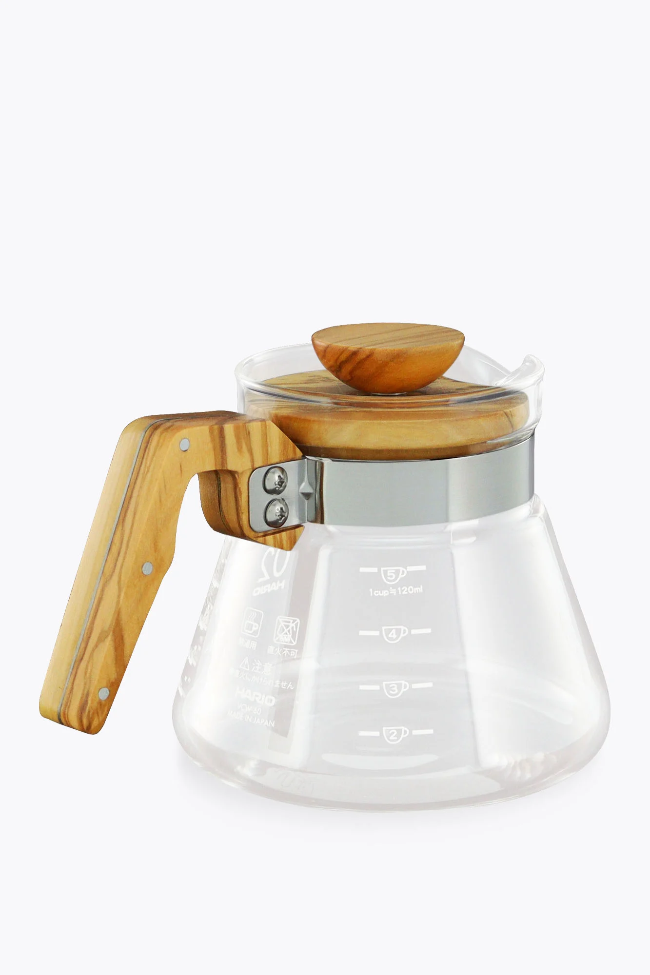 Hario Coffee Server 600ml Olive Wood Glaskanne