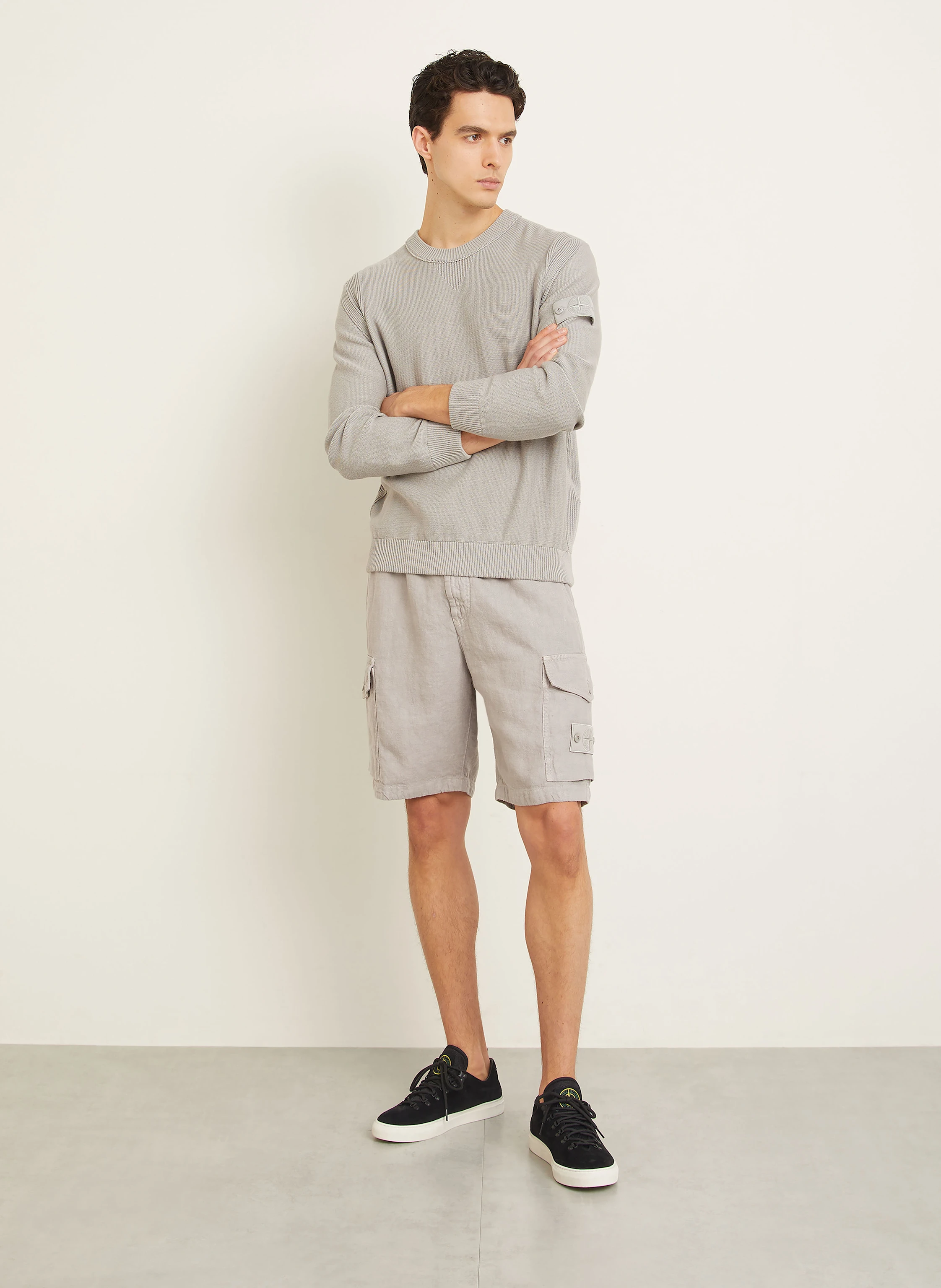 STONE ISLAND Leinenshorts GHOST