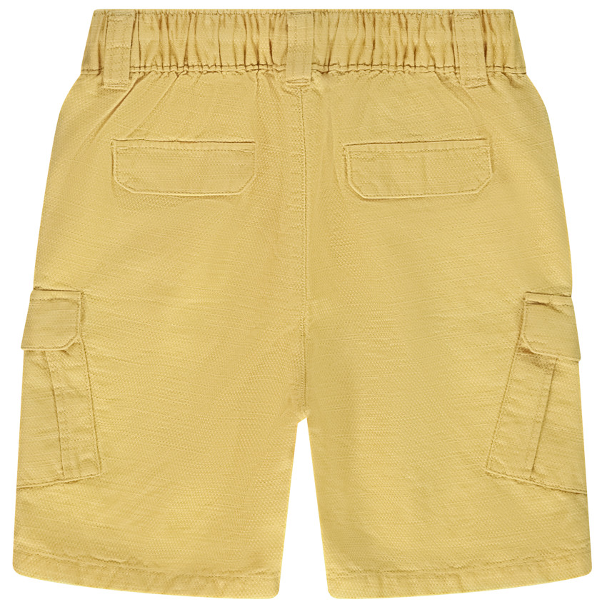 Bermuda style cargo uni en coton texturé pour garçon