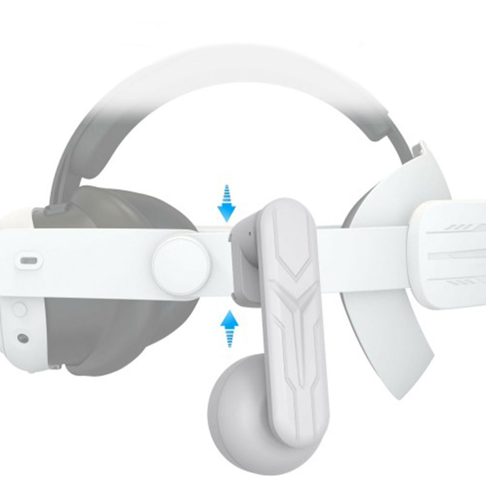 Meta Quest 2 / 3 Kabelgebundene Kopfhörer mit grössenverstellbaren Clips (ca. 2.5 - 3.4 cm) - Weiss