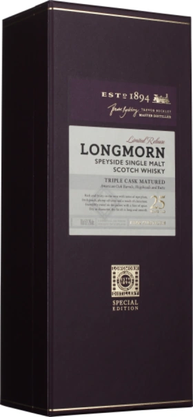 LONGMORN 25 YEARS TRIPLE CASK MATURED 70CL