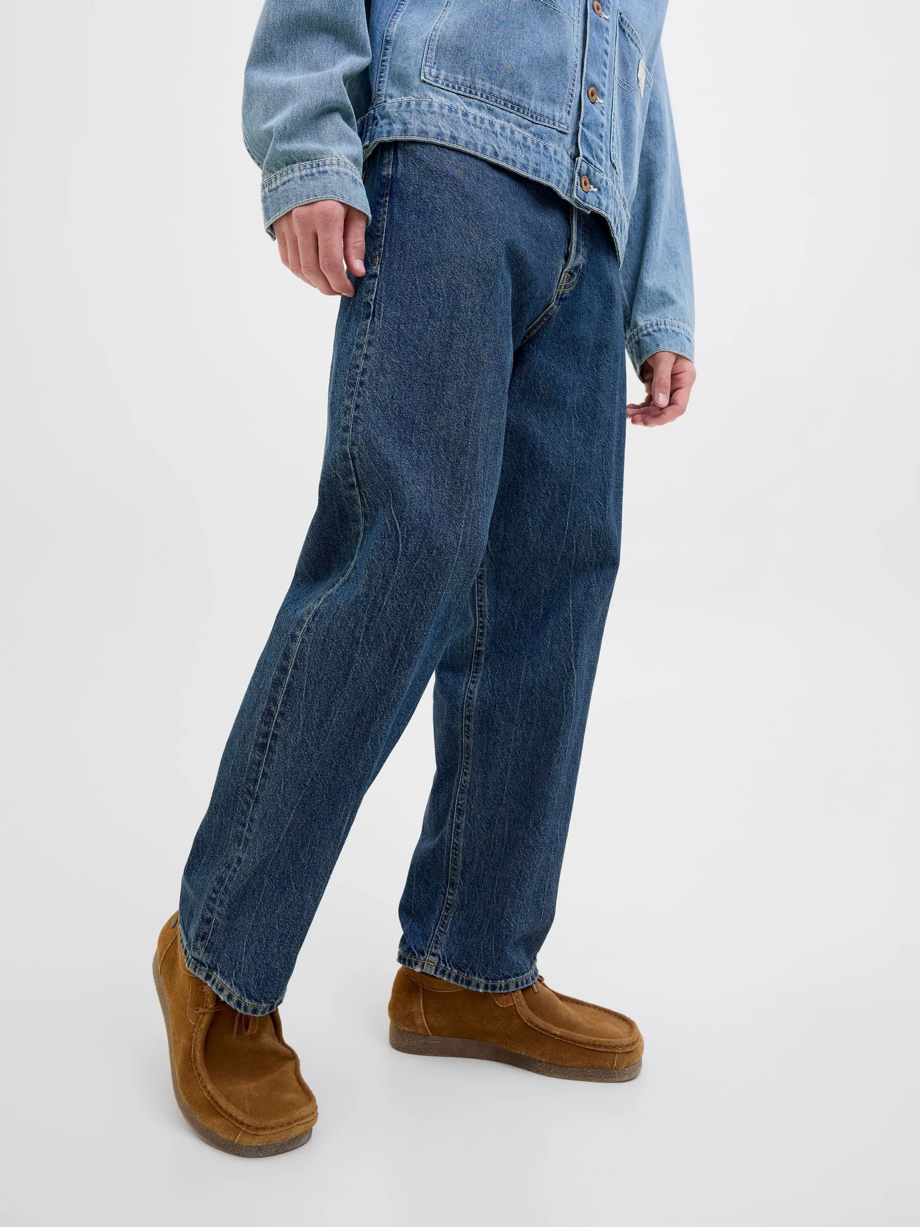 Blauw - JACK & JONES Loose Fit Eddie-jeans