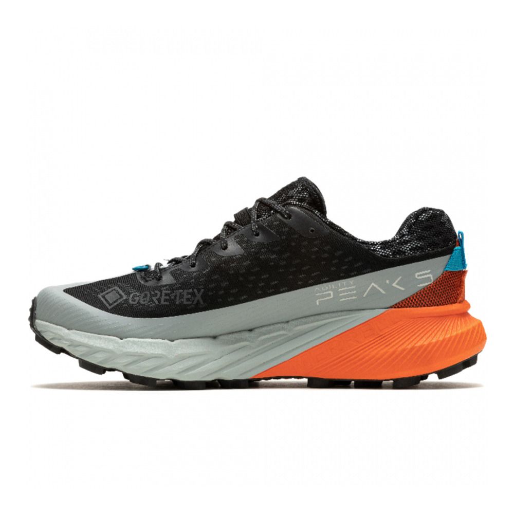 Merrell AGILITY PEAK 5 GTX - Chaussures trail Homme black/tangerine