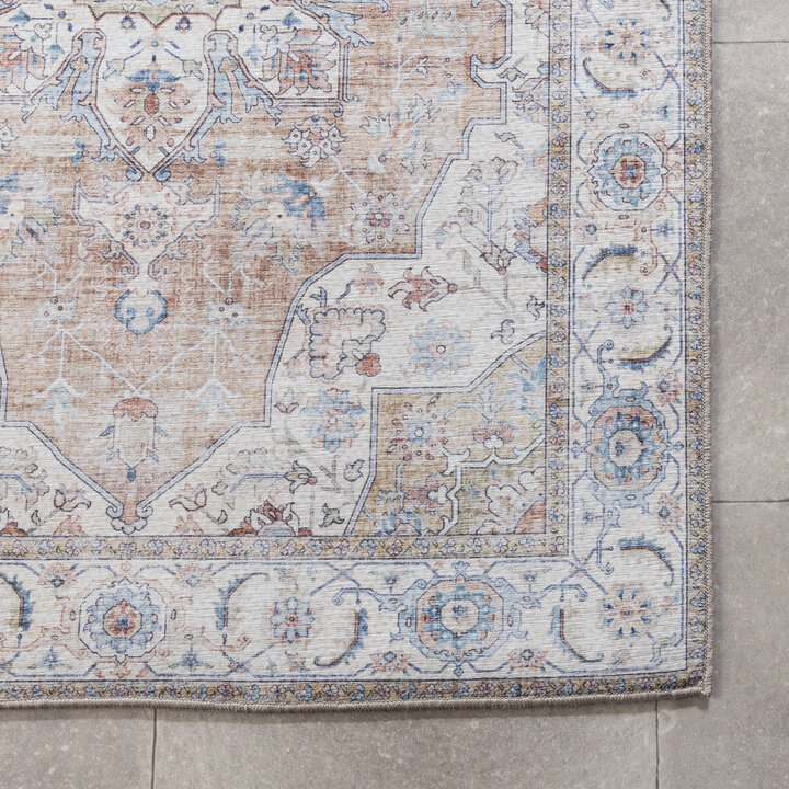 Wasbare loper - Domingo Mandala Beige