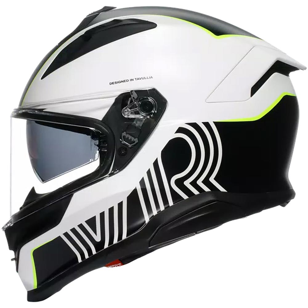 AGV - Casque K7 Super 46 Noir / Blanc / Jaune fluo