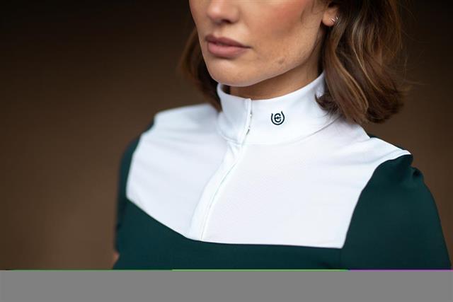 Wedstrijdshirt Equestrian Stockholm Dramatic Monday Fine Line Donkergroen