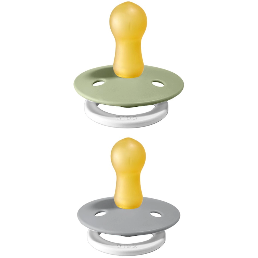 BIBS® Nachtschnuller Colour Sage  Cloud 6-18 Monate, 2 Stk.