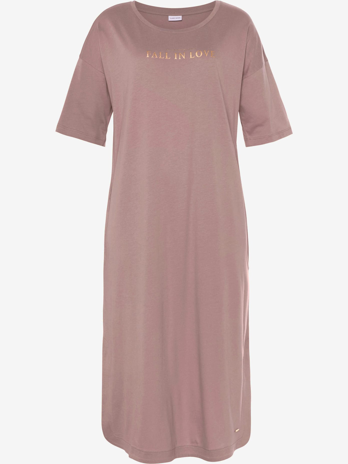 Chemise de nuit longueur midi avec détails imprimés