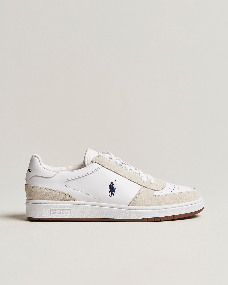 Polo Ralph Lauren CRT Leather/Suede Sneaker White/Navy