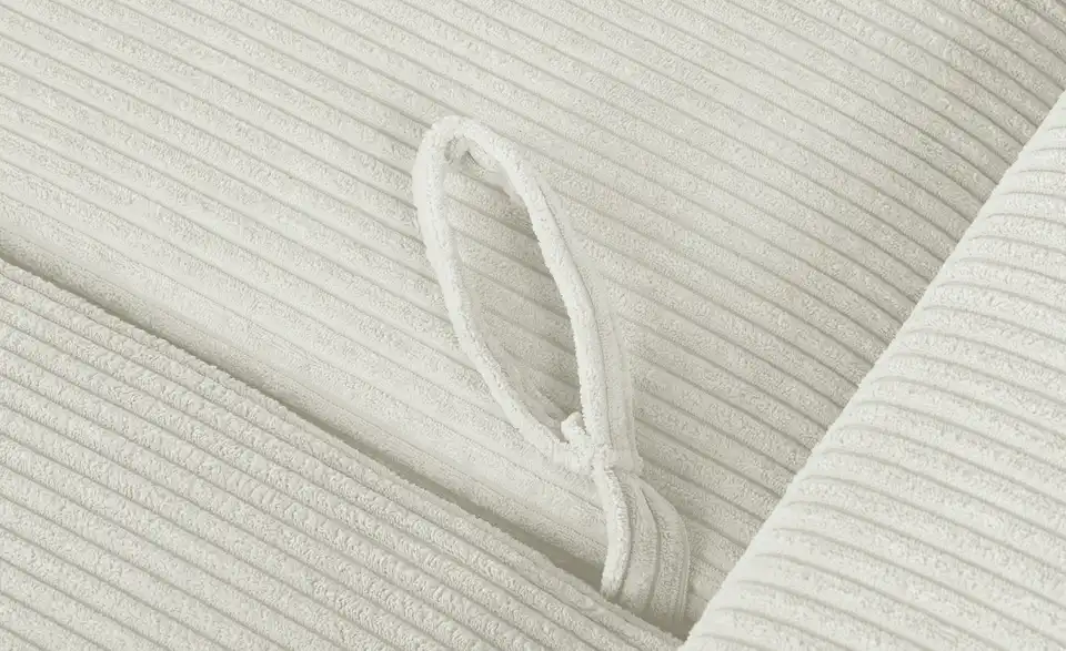 Ecksofa Arissa de Luxe Elfenbein rechts Cordstoff