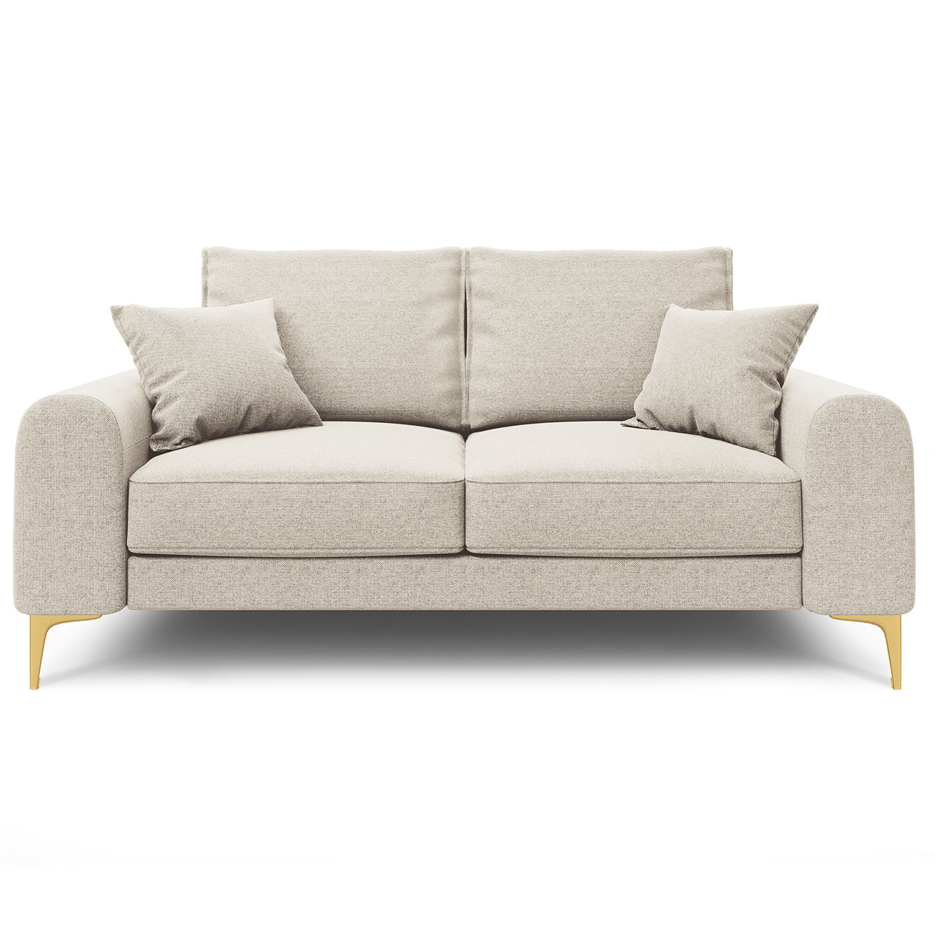 Mazzini Sofas Canapé 2 places Madara beige clair - 172x102x90 cm