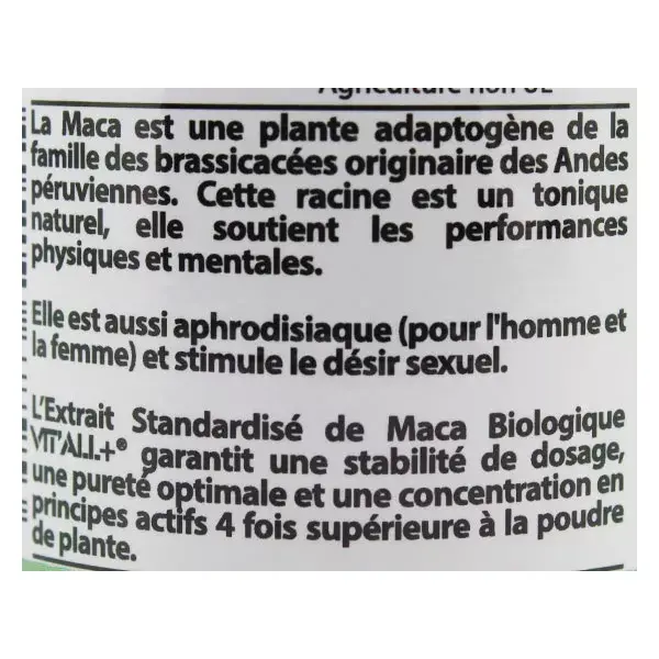 Vit'all+ Maca Orgânica Vital 60 Cápsulas Vegetais