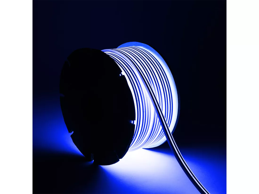 Bobine Gaine Néon LED 24V DC NFLEX6 FreeCut 50 Mètres IP65 Bleu