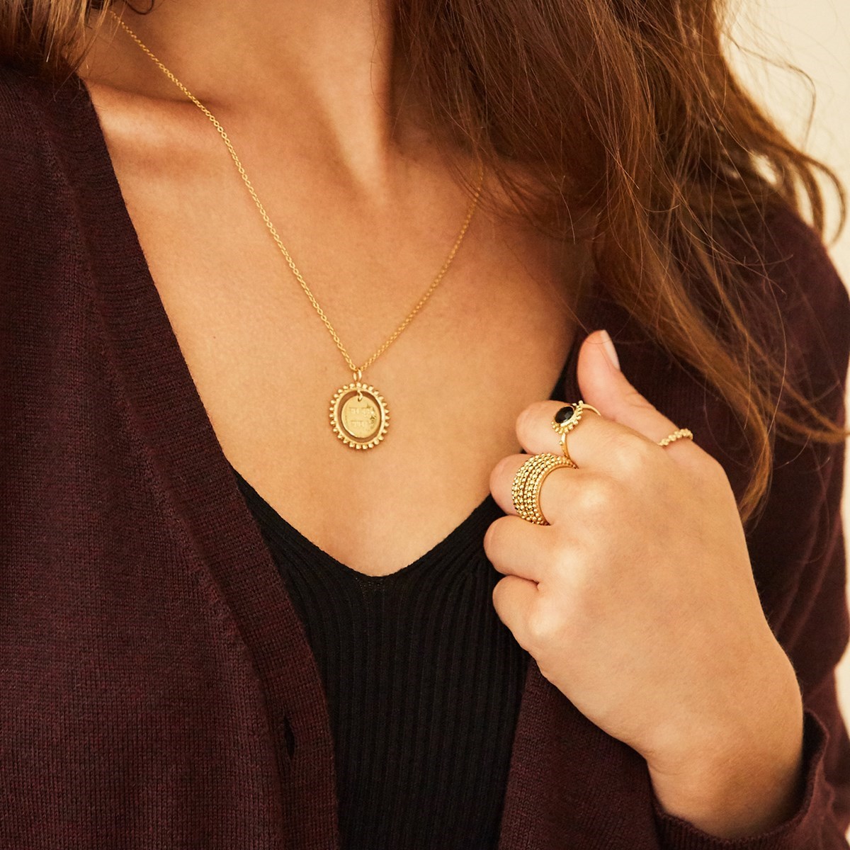 Collier Médaille en Vermeil, Hope