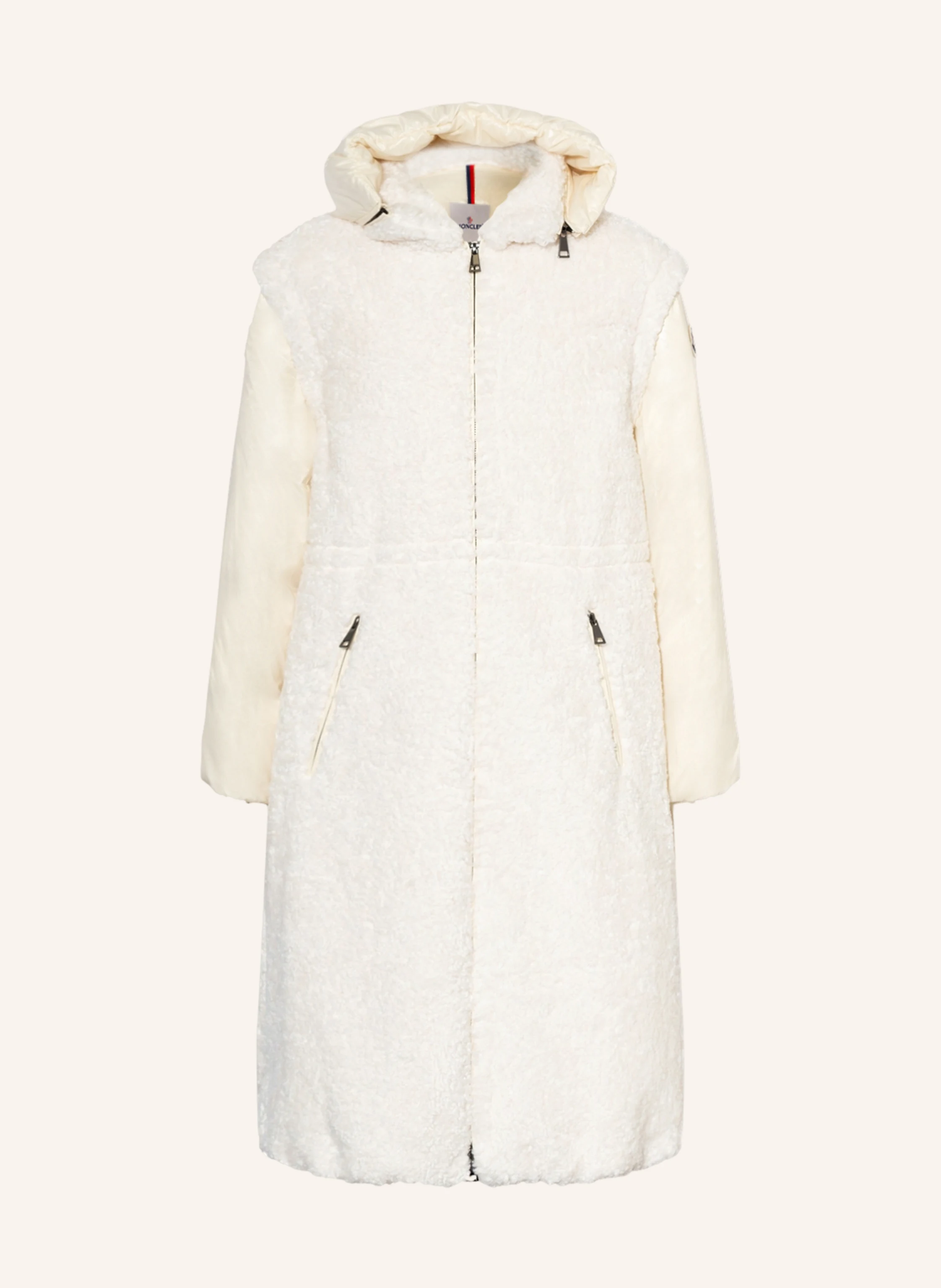 MONCLER enfant Daunenjacke im Materialmix mit abnehmbaren Ärmeln