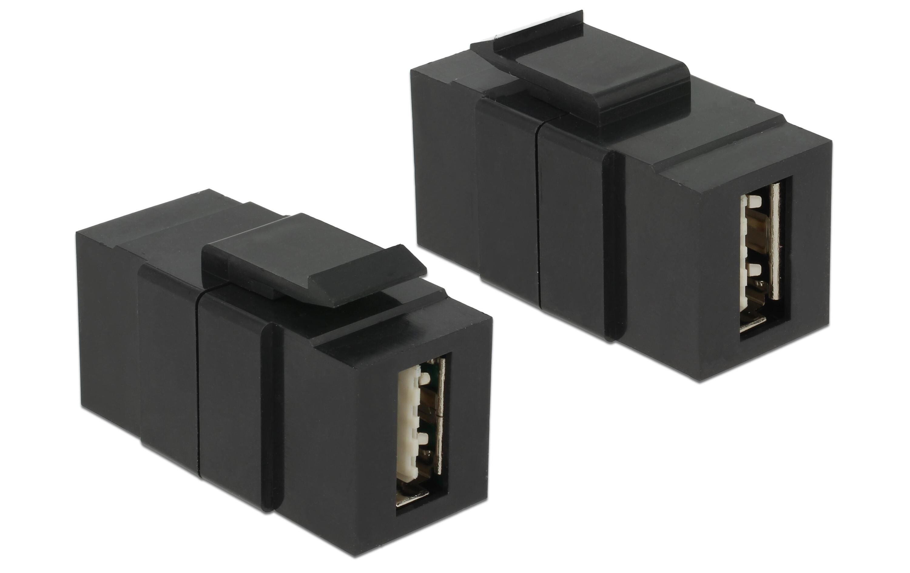 Keystone-Modul USB2.0, A – A, easy SchwarzKeystone-Modul