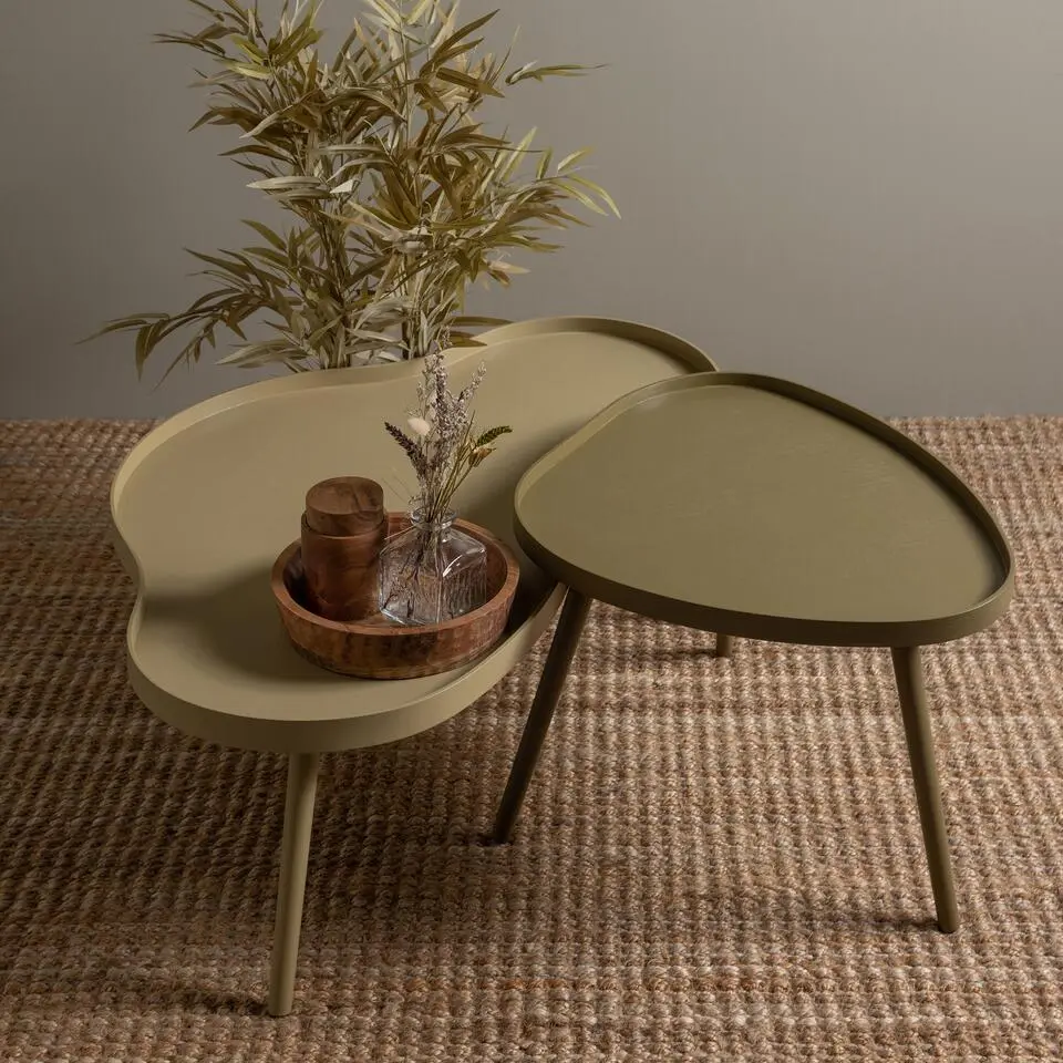 WOOOD Mae Bijzettafel - Grenen/MDF - Alpaca - 35x100x58