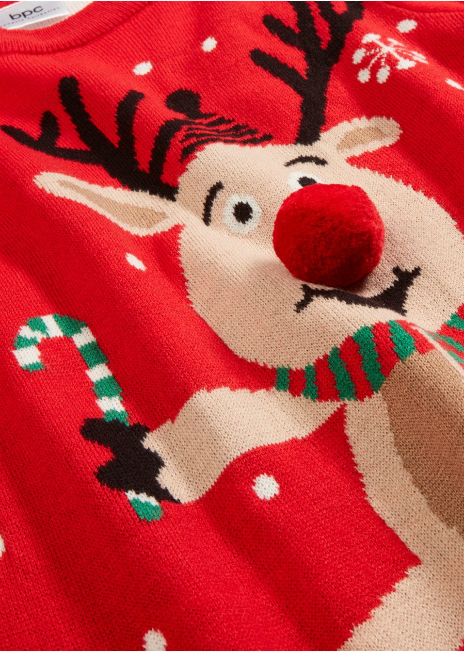 Pull motif Noël avec encolure ronde