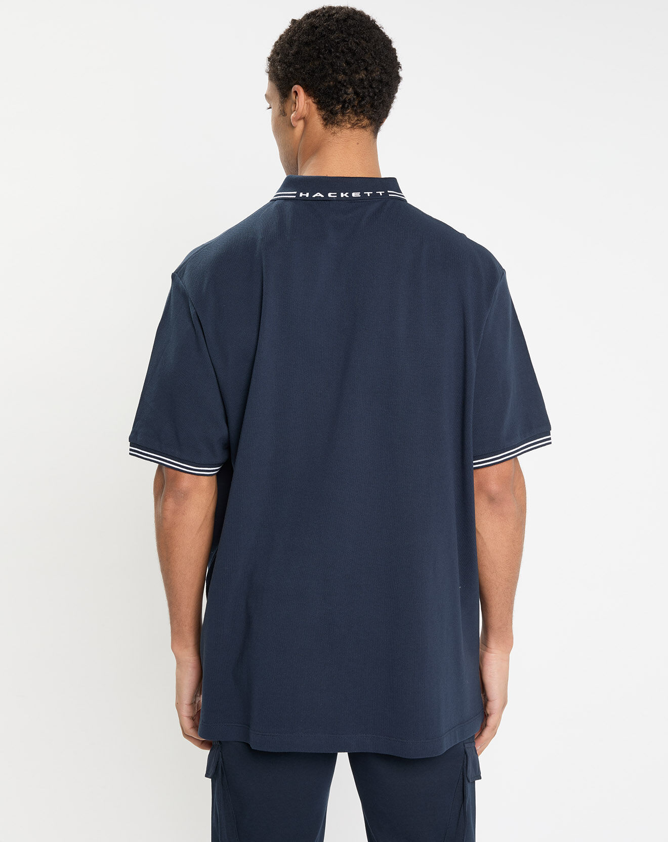 Hackett London Polo Regular Fit uni Aston Martin Racing Logo bleu
