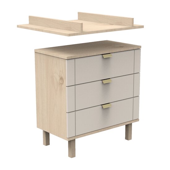 Solène Commode 3 tiroirs   Beige cendré        de               Sauthon Baby's Sweet Home