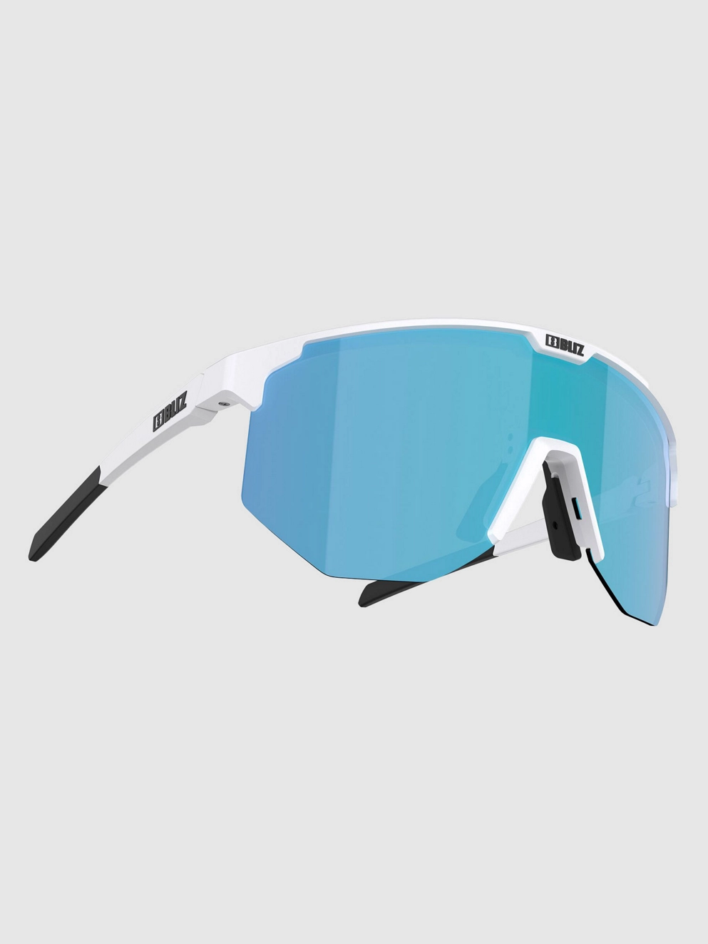 BLIZ Active Eyewear Hero Small Matt White Sunglasses brown w blue multi