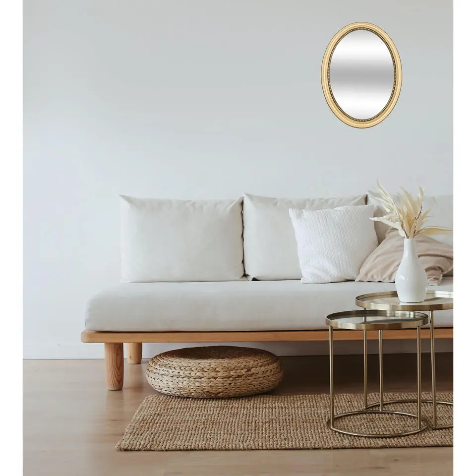 Atmosphera Wandspiegel - ovaal - 53x40 cm - mdf /glas - goud