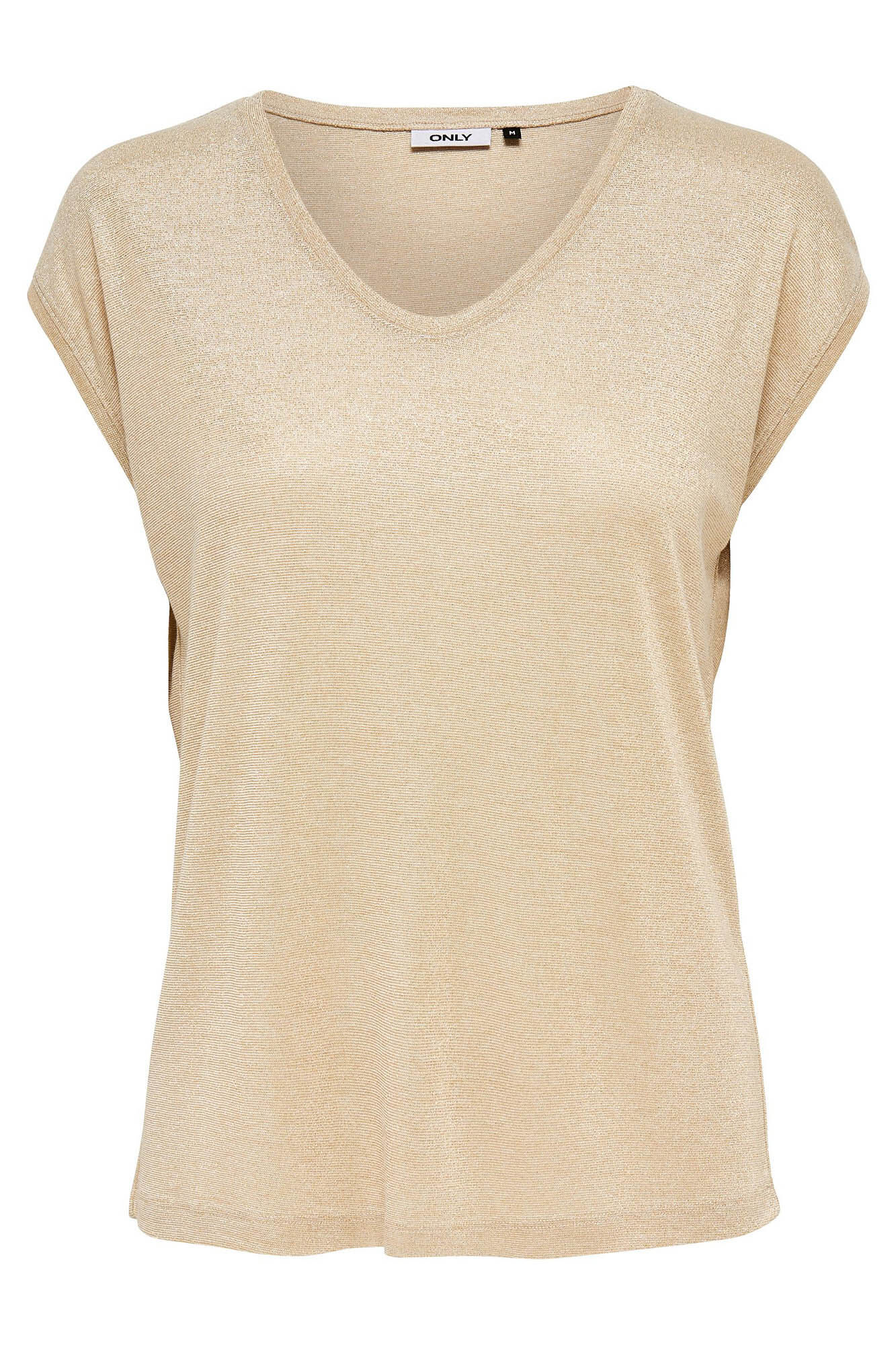 Blusa de manga curta com decote em V