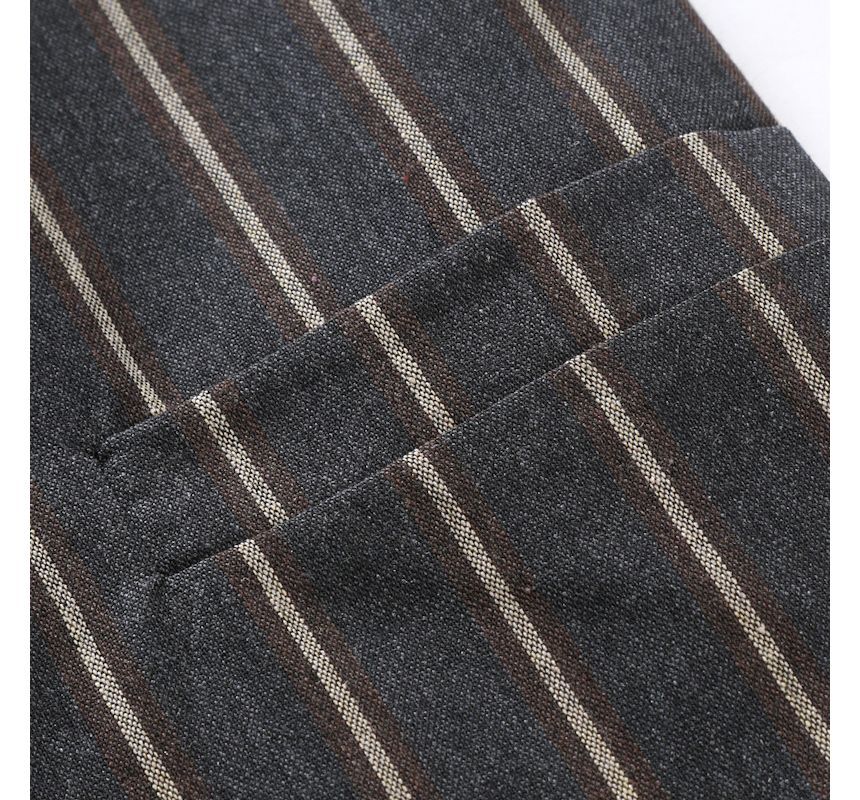 Lefitt - Gestreept vest met knoopjes