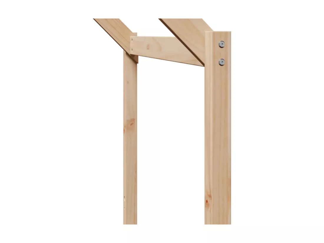 Lit superposé avec toit 75x190 cm bois de pin massif