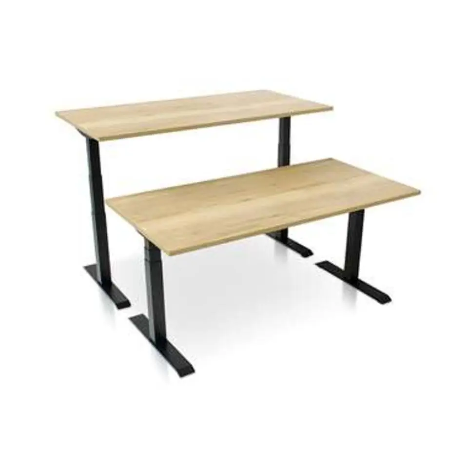 MRC PRO elektrisch ARBO zit-sta bureau - 140x80 cm robuust eiken