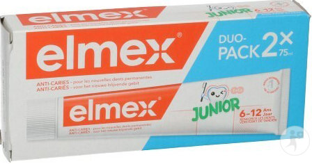 Elmex Junior Anti-Caries Dentifrice Enfant 6-12 Ans Duopack 2x75ml