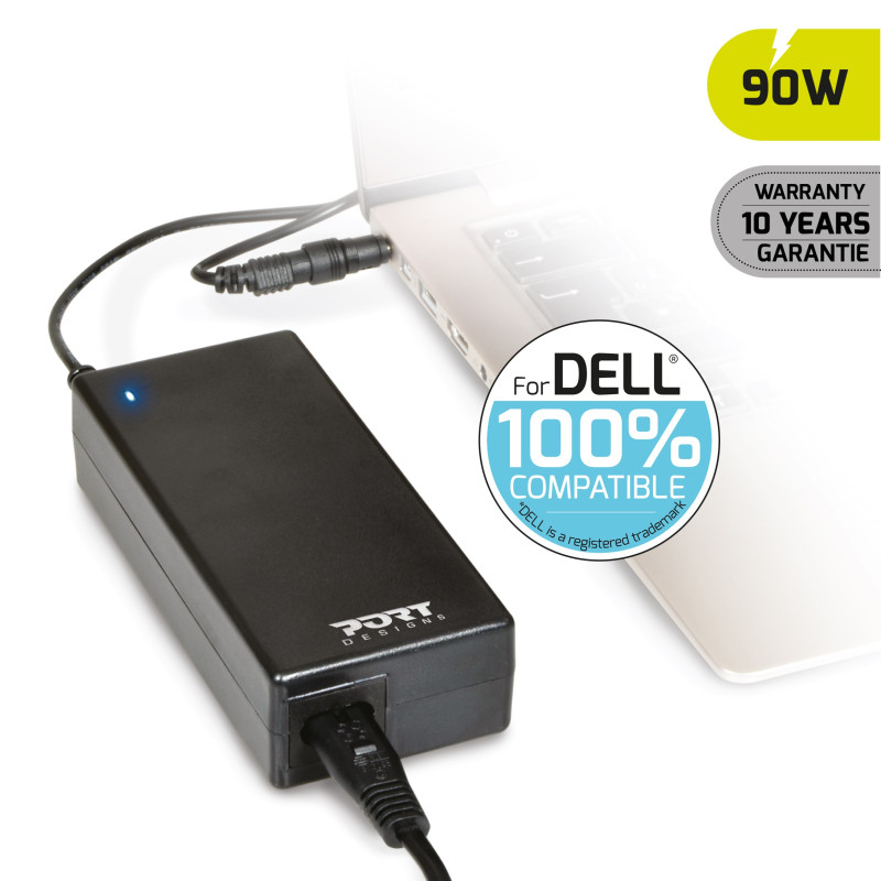 (90W) Universal Dell Power Netzteil inkl. 2 Adaptersteckern (900007-DE) - Schwarz