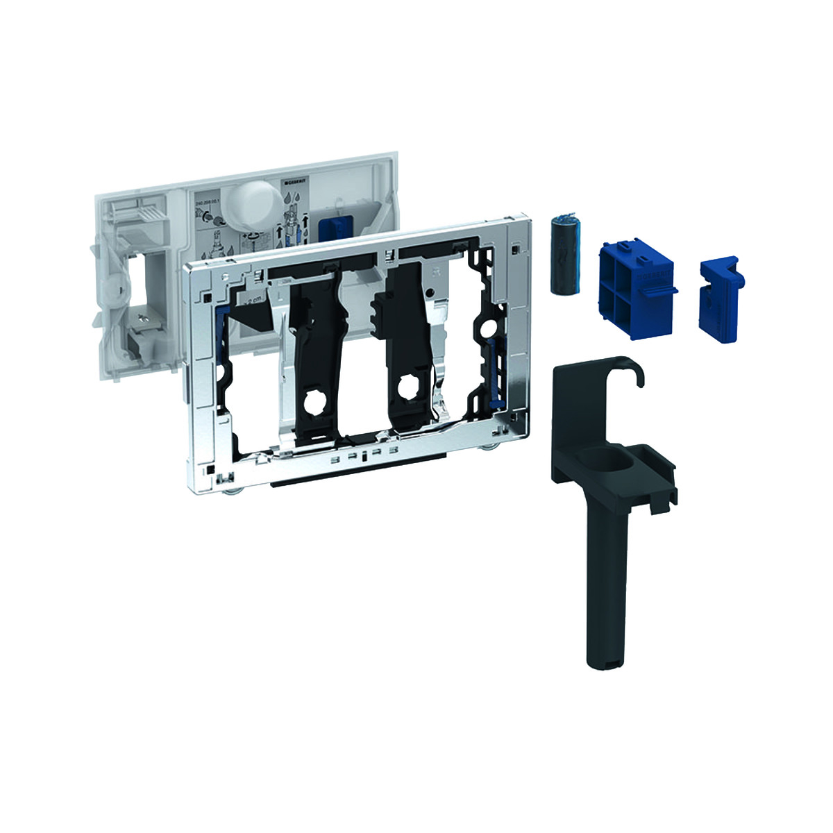 Geberit toiletblokhouder voor Geberit DuoFresh stick, voor Sigma inbouwreservoir 12cm (oa UP320)