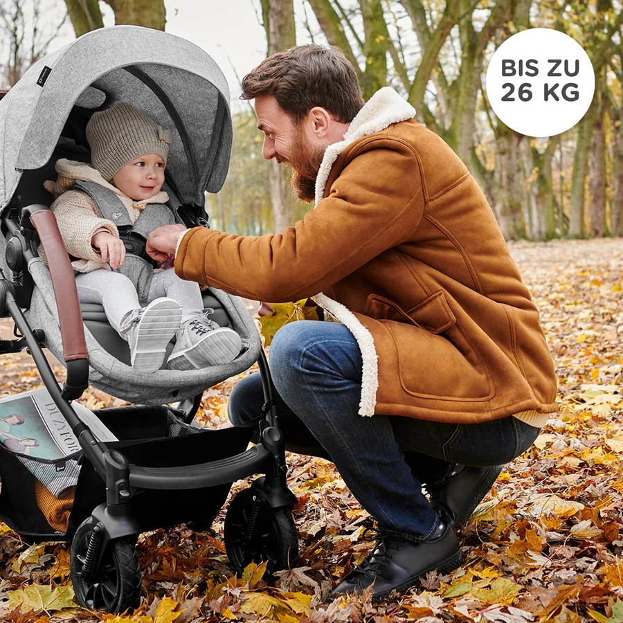 Kinderkraft Kombikinderwagen 3 in 1 XMOOV light gray
