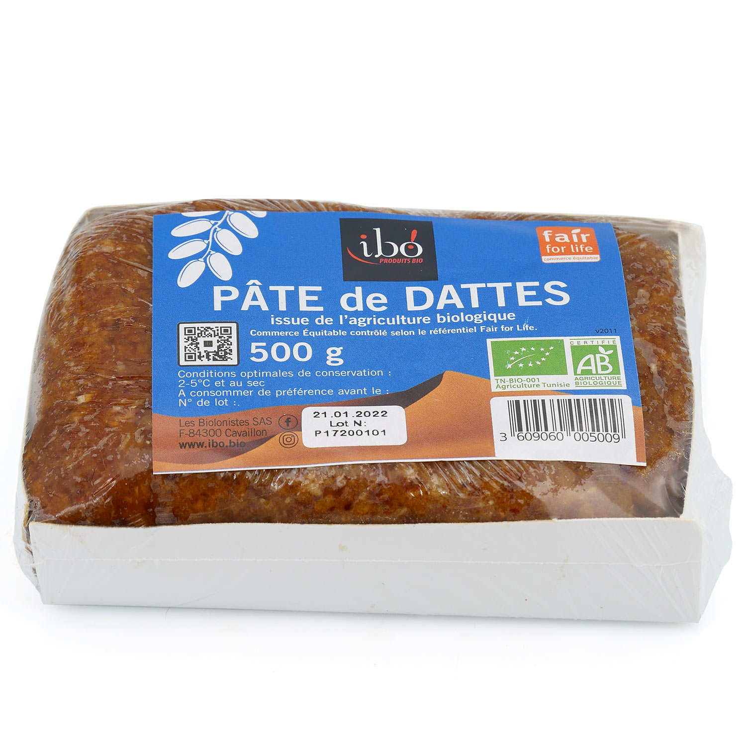 Pâte de dattes bio et équitable