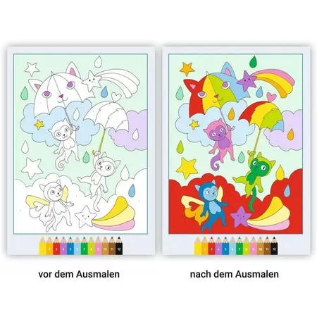 Ravensburger CreArt Malen nach Zahlen ab 5: Regenbogenland