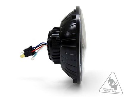 Phare avant Denali M7 LED Ø177mm noir chrome Universel