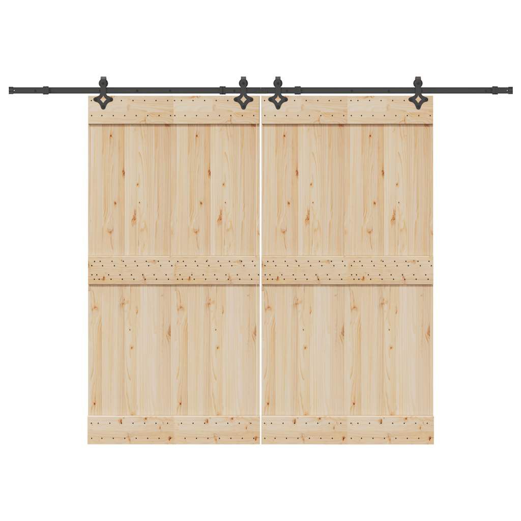 vidaXL Schuifdeurinstallatiesysteem, 305 cm, staal, zwart