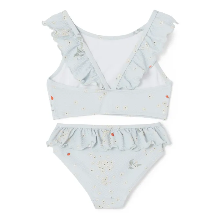 garbo&friends Maillot de Bain Fleuri Matières Recyclées | Bleu ciel