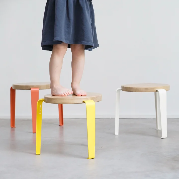 TipToe - MINI LOU Kinderhocker Eiche, sonnengelb