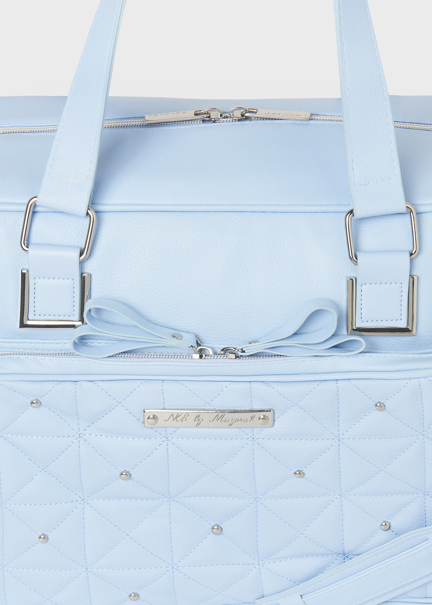 Bolsa de maternidade com laço e porta-chupeta