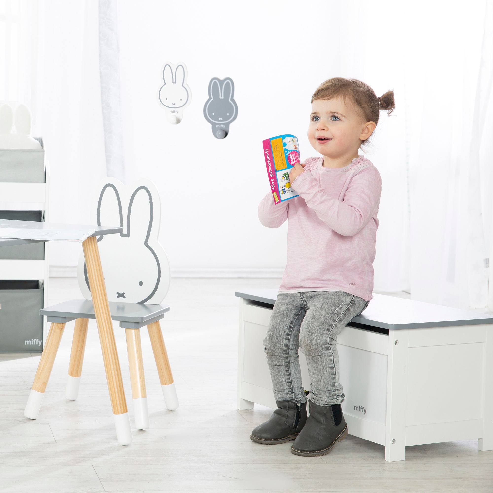roba® Truhe »miffy®, weiss« mit Deckelbremse; fürs Kinderzimmer